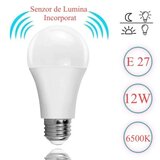 BEC CU LED SI SENZOR DE LUMINA E27 - 12W - 6500K